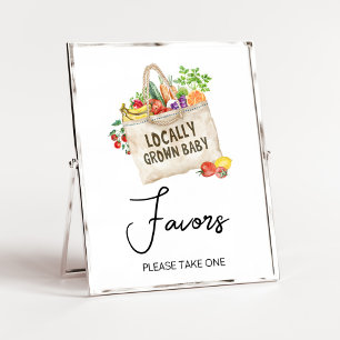 Lokaal gekweekt Baby shower gunstteken Poster