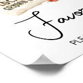 Lokaal gekweekt Baby shower gunstteken Poster (Hoek)