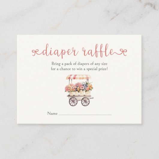 Lokaal gekweekt Baby shower luierkrabbel Informatiekaartje (Voorkant)