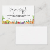 Lokaal gekweekt Baby shower luierkrabbel Informatiekaartje (Voorkant / Achterkant)