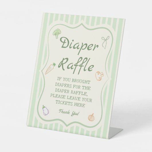 Lokaal gekweekt Baby shower luierkrabbel Reclamebord Met Voetstuk (Voorkant)