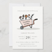 Lokaal gekweekt Baby shower met blote karbonade ui Bedankkaart (Voorkant)