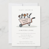 Lokaal gekweekt Baby shower met blote karbonade ui Bedankkaart (Voorkant)