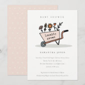 Lokaal gekweekt Baby shower met blote karbonade ui Bedankkaart (Voorkant / Achterkant)