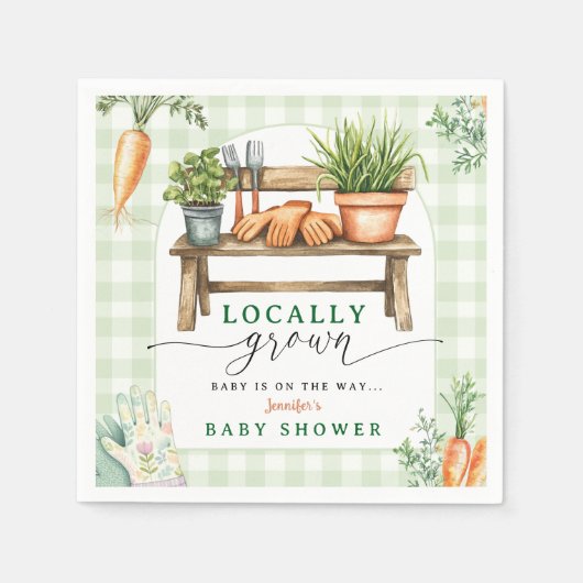 Lokaal gekweekt Baby shower Papier servet (Voorkant)