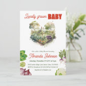 Lokaal gekweekt Baby shower van de veldoogst van l Kaart (Staand voorkant)