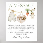 Lokaal gekweekt Boerderij Baby shower Bump Message Poster (Voorkant)