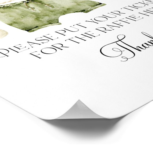 Lokaal gekweekt Boerderij Baby shower luier Raffle Poster (Hoek)