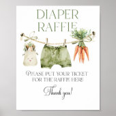 Lokaal gekweekt Boerderij Baby shower luier Raffle Poster (Voorkant)