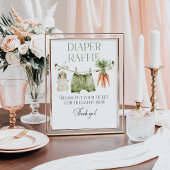Lokaal gekweekt Boerderij Baby shower luier Raffle Poster