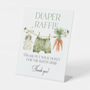 Lokaal gekweekt Boerderij Baby shower luier Raffle Reclamebord Met Voetstuk