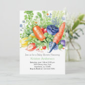 Lokaal gekweekt erwtenBaby shower Kaart (Staand voorkant)