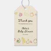 Lokaal gekweekt handgetrokken Baby shower Cadeaulabel (Voorkant)