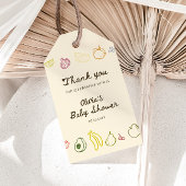 Lokaal gekweekt handgetrokken Baby shower Cadeaulabel