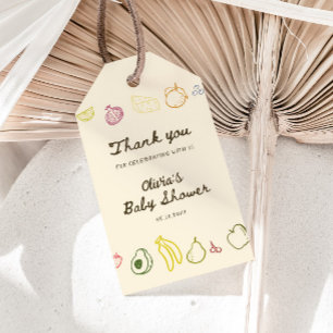 Lokaal gekweekt handgetrokken Baby shower Cadeaulabel