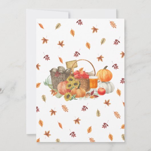 Lokaal gekweekt Herfst Baby shower Kaart (Achterkant)