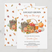 Lokaal gekweekt Herfst Baby shower Kaart (Voorkant / Achterkant)