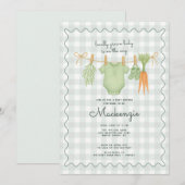 Lokaal gekweekt waslijn Baby shower Kaart (Voorkant / Achterkant)