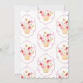 Lokaal gekweekte Baby Shimsical Aardbei Baby Showe Kaart (Achterkant)