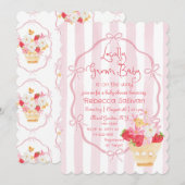 Lokaal gekweekte Baby Shimsical Aardbei Baby Showe Kaart (Voorkant / Achterkant)