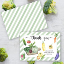 Lokaal gekweekte baby shower bedankt