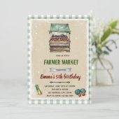 Lokaal gekweekte babyshower uitnodiging (Staand voorkant)