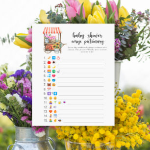 Lokaal gekweekte bloemen Baby shower emoji Piction