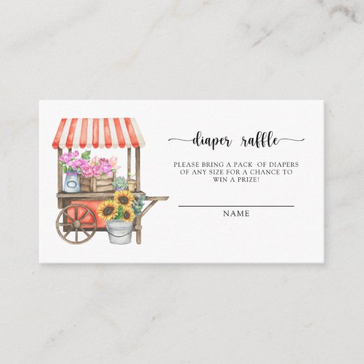 Lokaal gekweekte bloemen - luierverloting informatiekaartje (Voorkant)