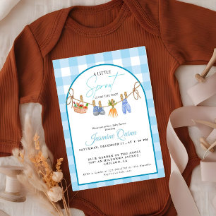 Lokaal gekweekte jongenbabyshower kleine spruit kaart