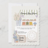 Lokaal gekweekte kar Baby shower uitnodiging (Voorkant)