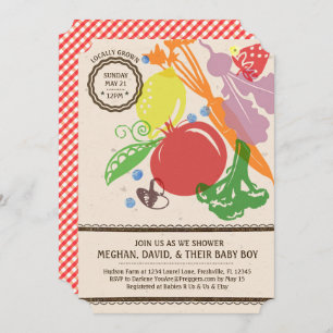 Lokaal gekweekte uitnodiging tot Baby shower
