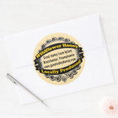 Lokaal geproduceerde honing ronde sticker (Envelop)