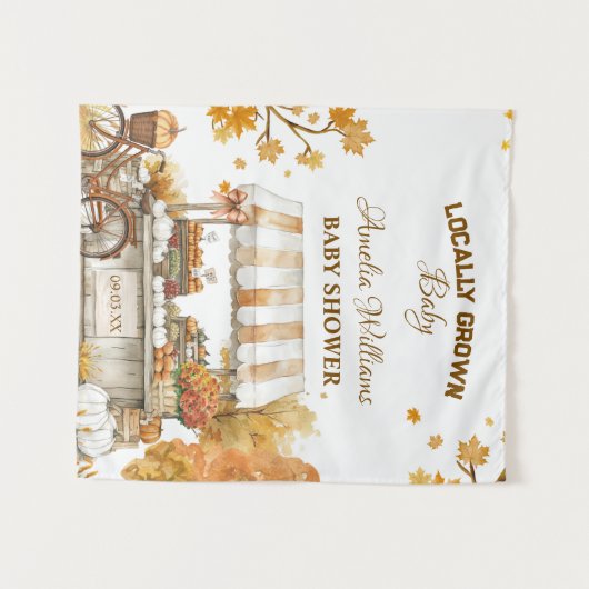 Lokaal geteeld Autumn Harvest Baby shower Wandkleed (Voorkant (horizontaal))