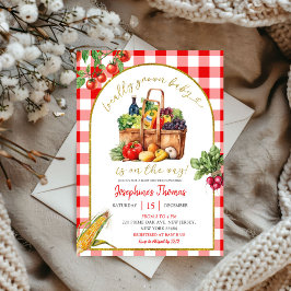 Lokaal geteeld Baby Farmer's Market Baby shower Kaart