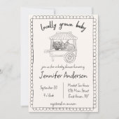 Lokaal geteeld Baby Hand getrokken Baby shower Kaart (Voorkant)