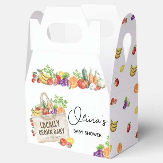Lokaal geteeld Baby shower Bedankdoosjes (Geopend)