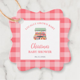 Lokaal geteeld Baby shower Bedankjes Labels