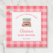Lokaal geteeld Baby shower Bedankjes Labels (Voorkant)