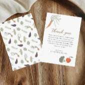 Lokaal geteeld Baby shower bedankkaart