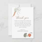 Lokaal geteeld Baby shower bedankkaart (Voorkant)