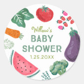 Lokaal geteeld Baby shower begunstigt Stickers (Voorkant)
