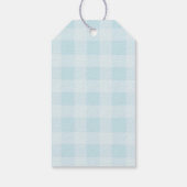 Lokaal geteeld baby shower blauw dank u label cadeaulabel (Achterkant)