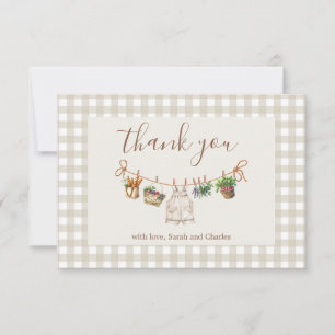 Lokaal geteeld Baby shower Blue Thank You Card Bedankkaart