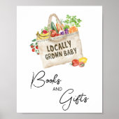 Lokaal geteeld Baby shower Boeken en Geschenken Te Poster (Voorkant)