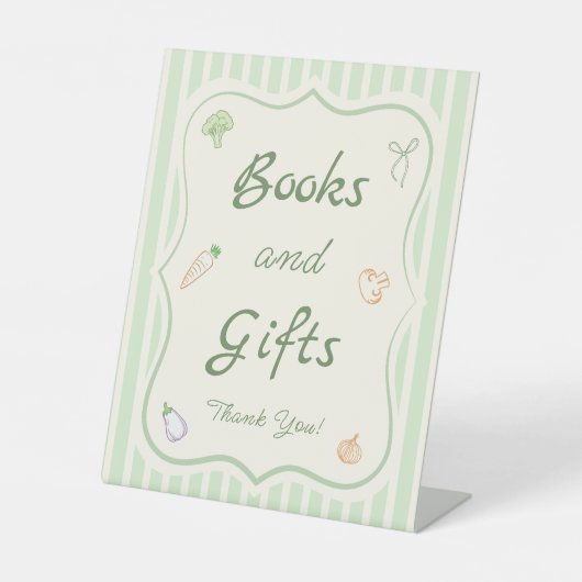 Lokaal geteeld Baby shower Boeken & Geschenken Reclamebord Met Voetstuk (Voorkant)