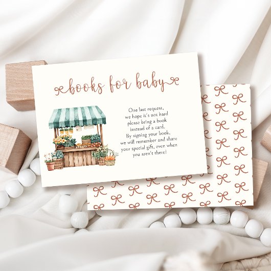 Lokaal geteeld Baby shower Boeken voor Baby Informatiekaartje
