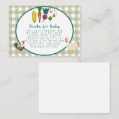 Lokaal geteeld Baby shower Boeken voor Baby Informatiekaartje (Voorkant / Achterkant)