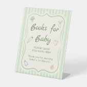 Lokaal geteeld Baby shower Boeken voor Baby Reclamebord Met Voetstuk (Voorkant)