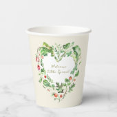 Lokaal geteeld Baby shower Book Request Papieren Bekers (Achterkant)