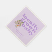 Lokaal geteeld Baby shower | Colorblock PAARSE Servet (Hoek)